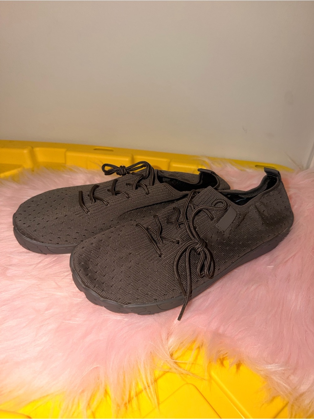 Women’s Lightweight Knit Lace-Up Sneakers - Charcoal